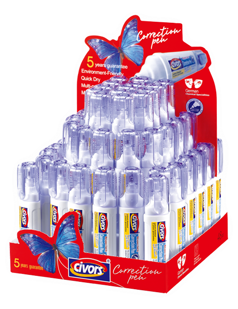 Civors correction pen retail display box